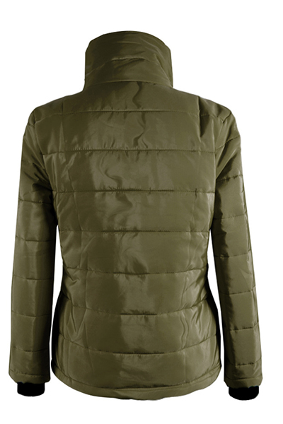 Stylish Long Sleeves Asymmetrical Army Green Cotto