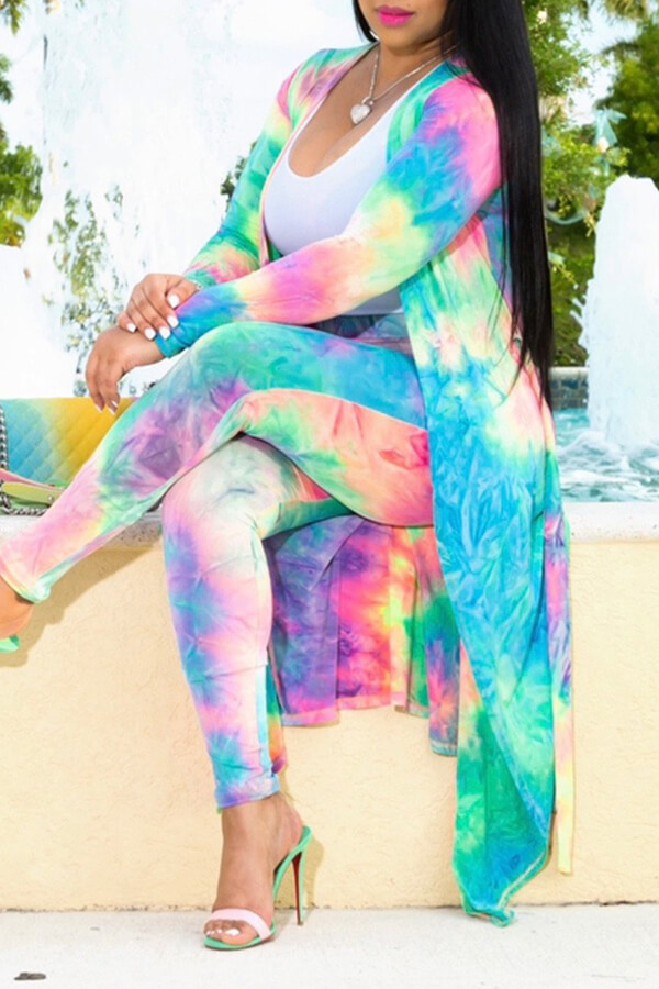 womens tie dye two piece set