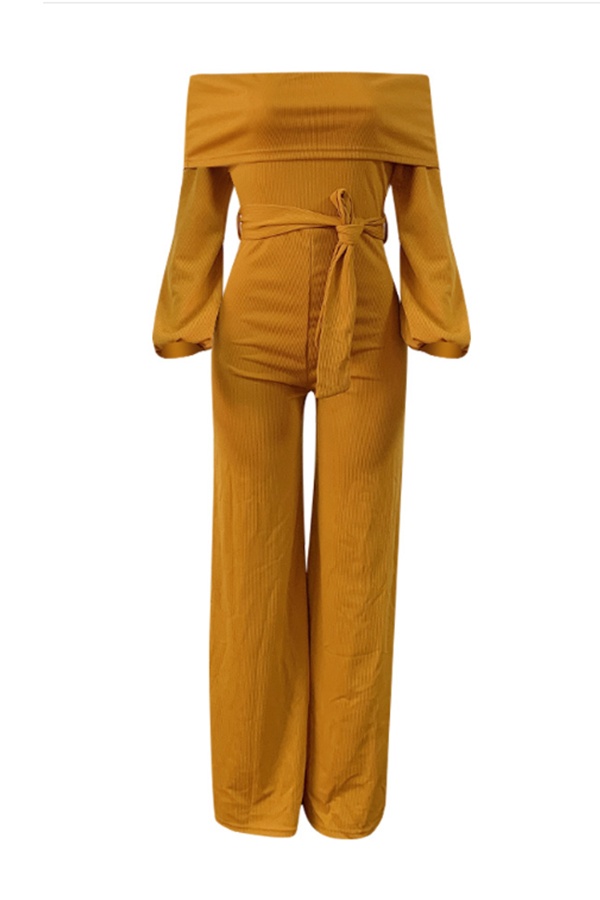 Lovely Trendy Loose Yellow Onepiece JumpsuitLW Fashion Online For