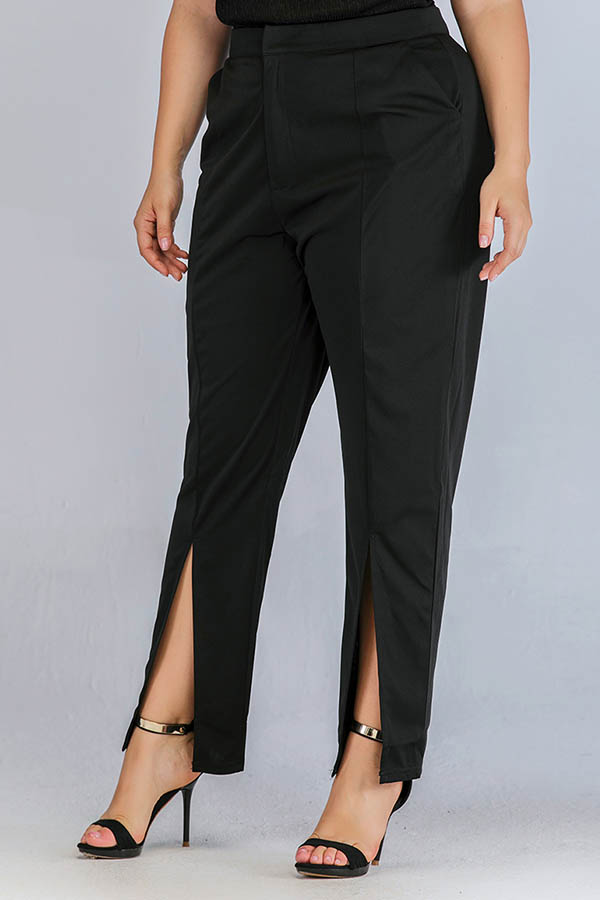 Lovely Casual Basic Black Plus Size PantsLW | Fashion Online For Women ...