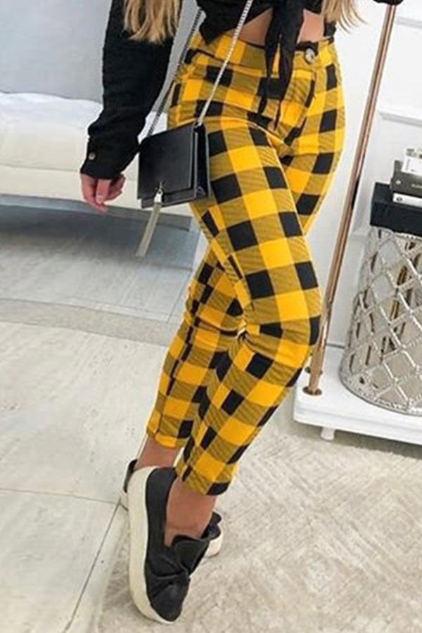 black yellow plaid pants