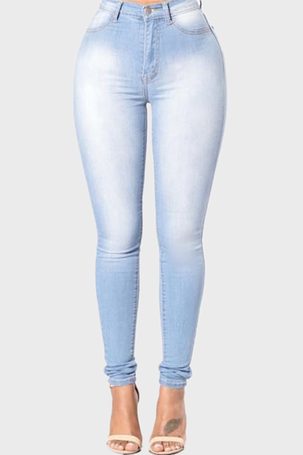 Lovely Casual Skinny Baby Blue JeansLW | Fashion Online For Women ...