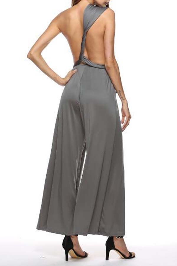 Lovely Trendy One Shoulder Grey One-piece JumpsuitLW | Fashion Online ...
