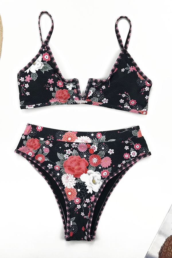 black two piece swimsuit
