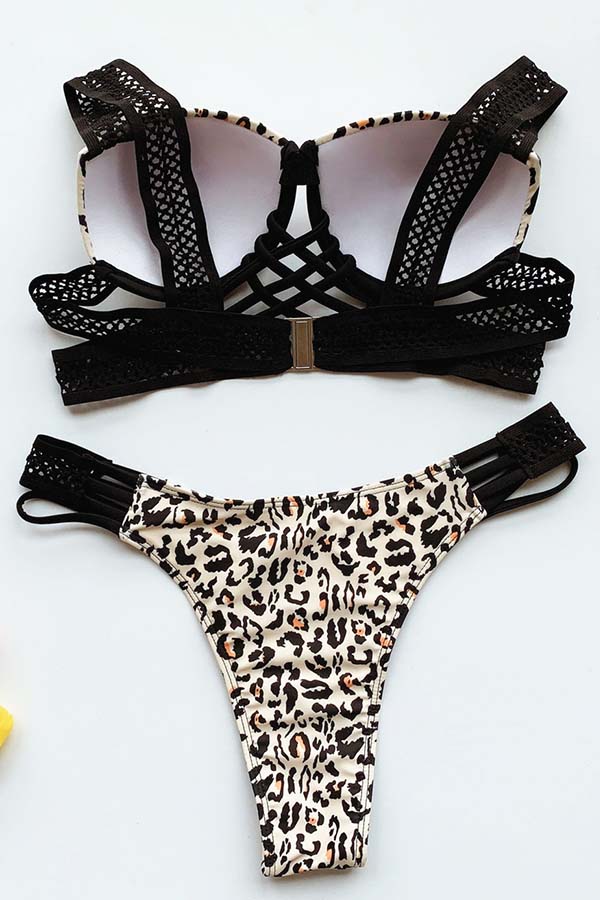 Lovely Leopard Print Bathing Suit Twopiece SwimsuitLW Fashion Online