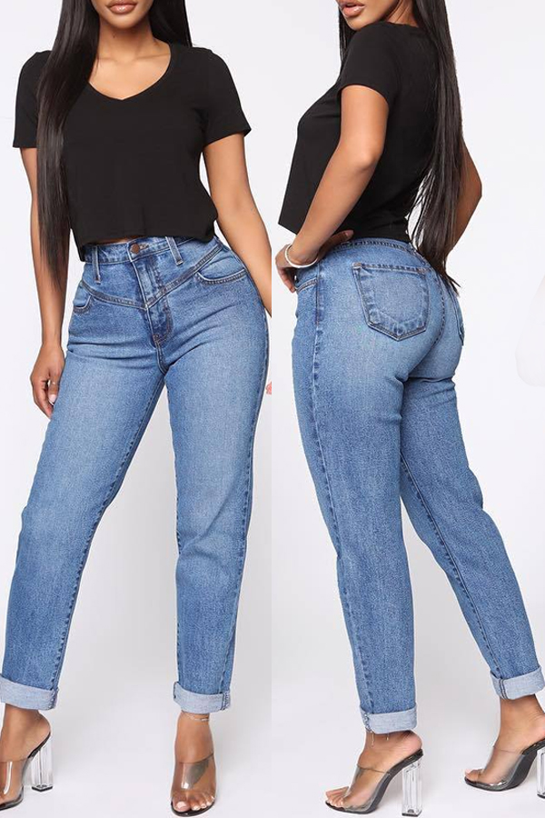 lovely Casual Basic Baby Blue JeansLW Fashion Online For Women