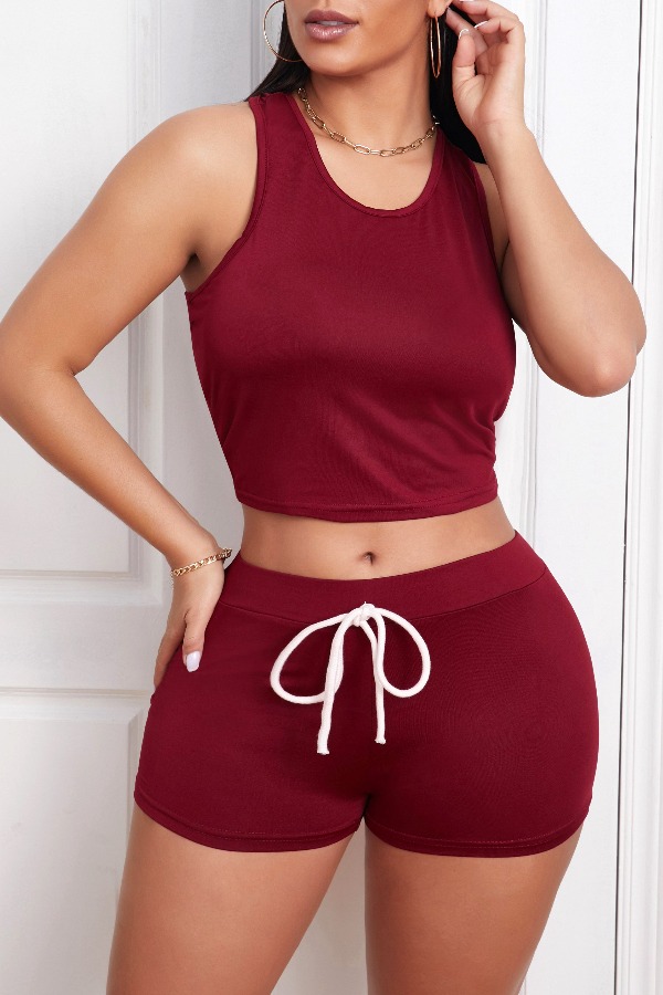 red loungewear