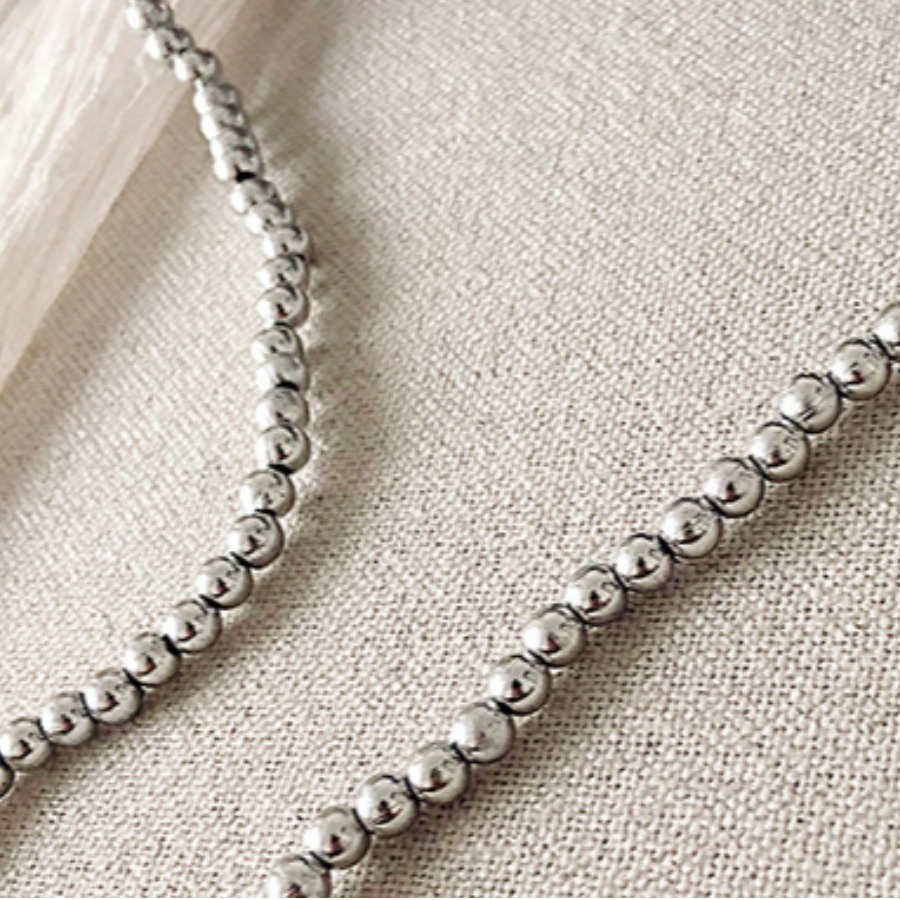 silver chain strap