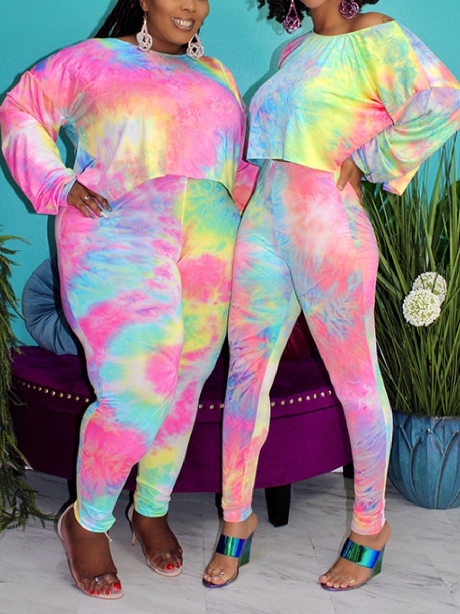pink tie dye pants