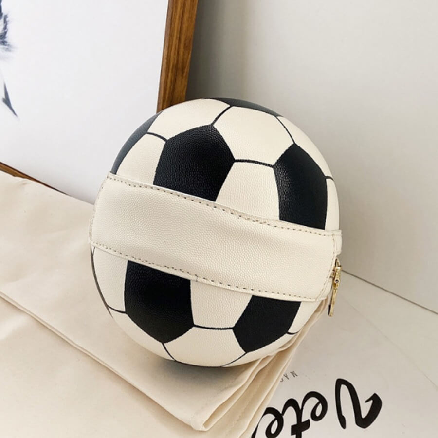 white basket ball purse