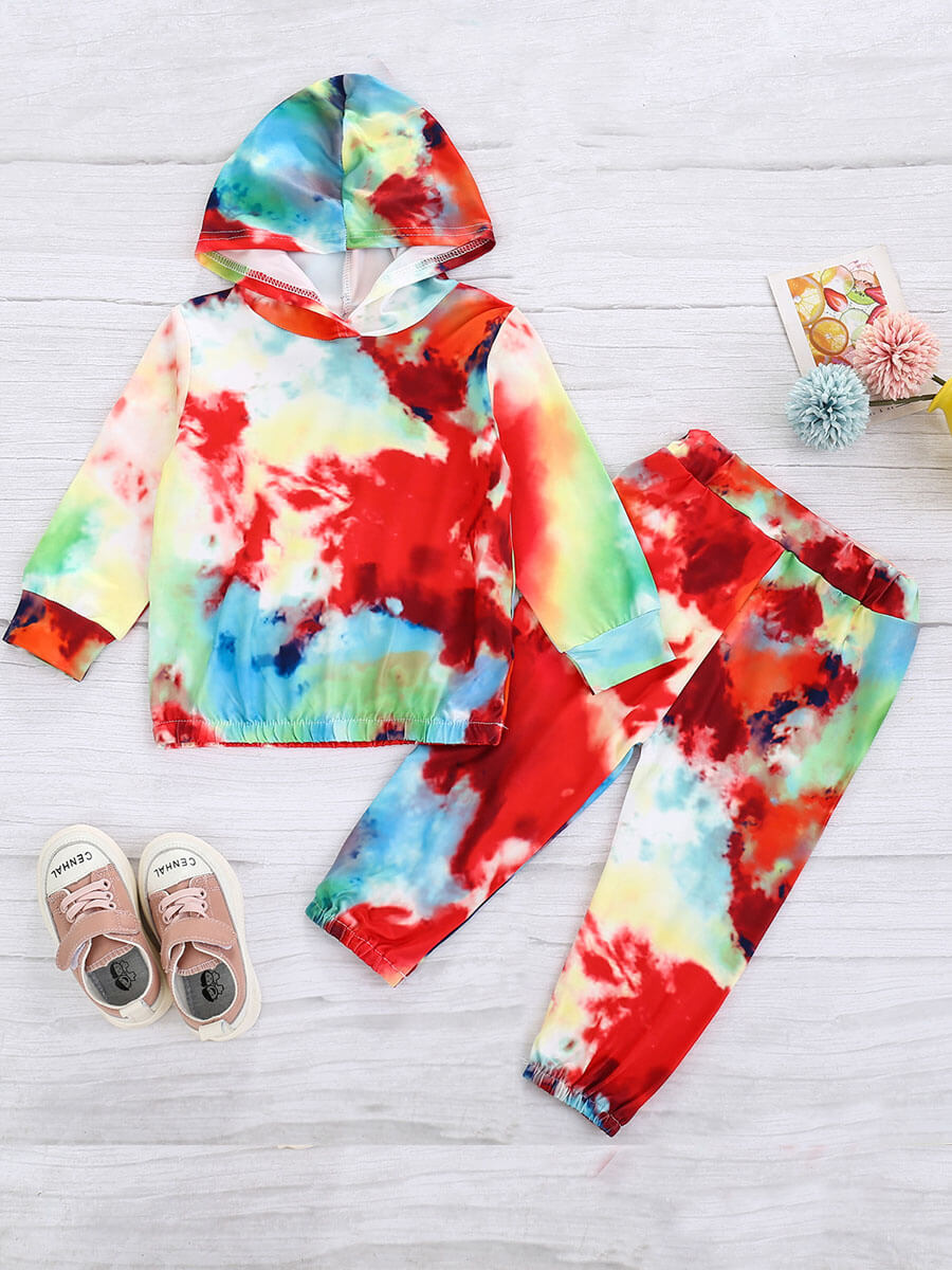 tie dye two piece set sweats